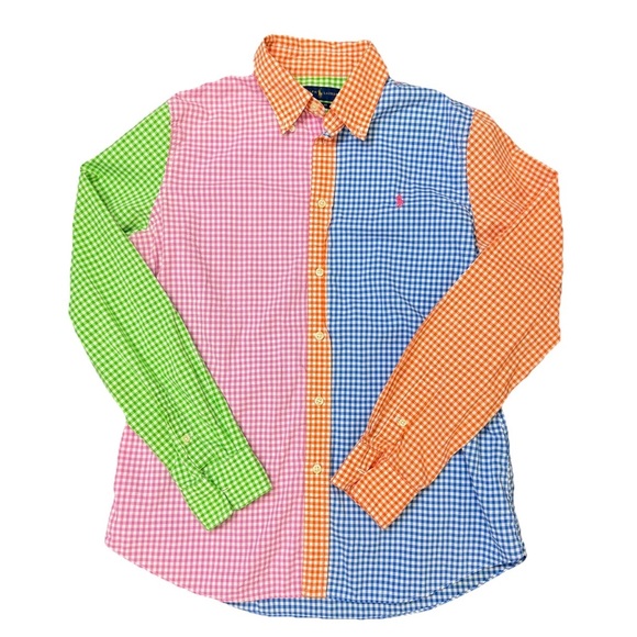 Polo by Ralph Lauren Multicolor Gingham Blouse - Picture 2 of 3